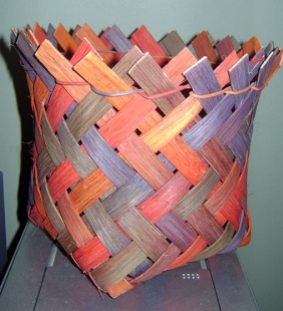 Random Dyed Plaited Basket